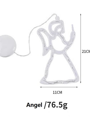 Christmas Window Hanging Lights LED Battery-Operated with Suction Cup