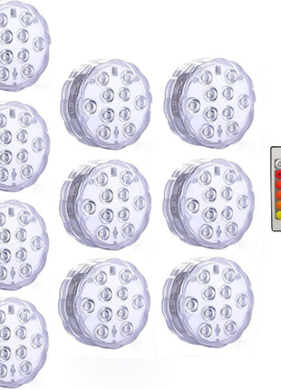 Battery Operated RGB LED Submersible Light Underwater