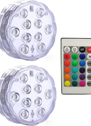 Battery Operated RGB LED Submersible Light Underwater