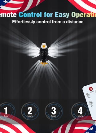 Magnetic LED Bald Eagle Wall Lamp Remote Control