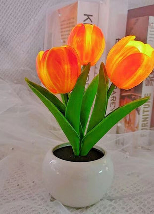 Artificial Tulip Flower Pot Light Romantic Simulation Flower Pot
