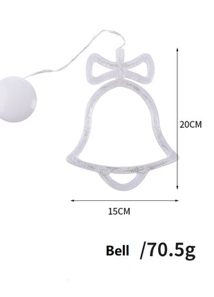 Christmas Window Hanging Lights LED Battery-Operated with Suction Cup