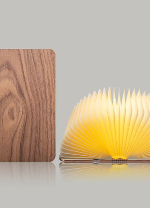 LED Wooden Foldable Book Light - Illuminated Artistry