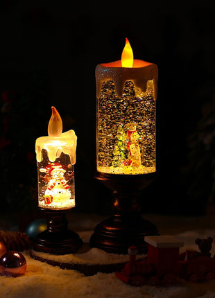 LED Christmas Candle Holders For Home Decor Flameless Candle Lights Christmas Decorations