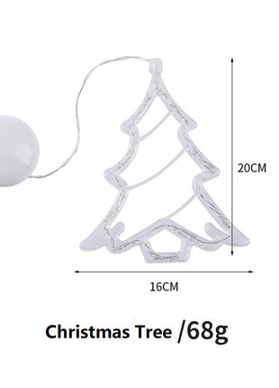 Christmas Window Hanging Lights LED Battery-Operated with Suction Cup