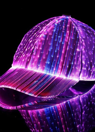 LED Fiber Optic Baseball Hat