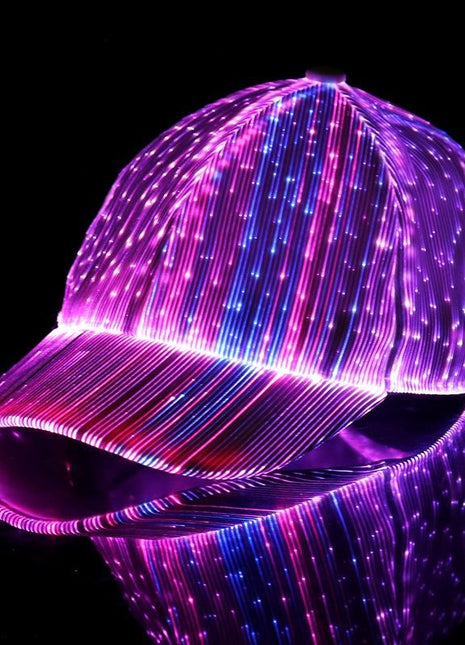 LED Fiber Optic Baseball Hat