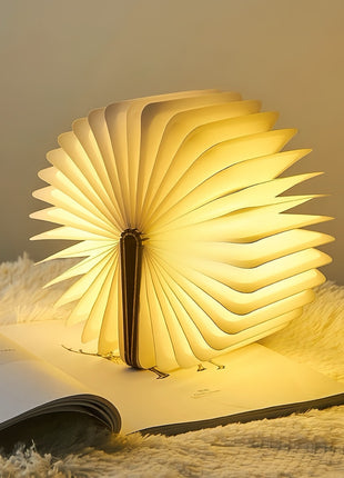 LED Wooden Foldable Book Light - Illuminated Artistry