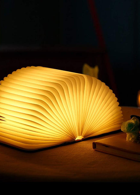 LED Wooden Foldable Book Light - Illuminated Artistry