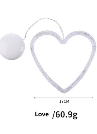 Christmas Window Hanging Lights LED Battery-Operated with Suction Cup