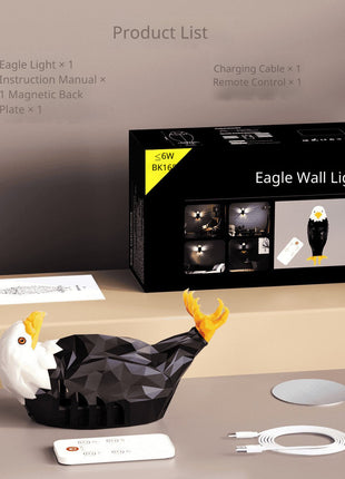 Magnetic LED Bald Eagle Wall Lamp Remote Control