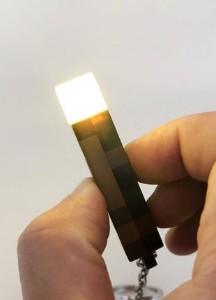 MC Game Mini Rechargeable Flashlight Keychain Kids Toy Gift