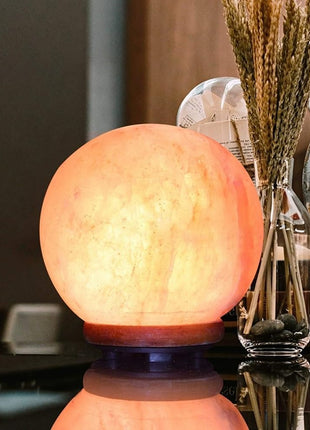 Himalayan Spherical Salt Lamp with Dimmer Switch