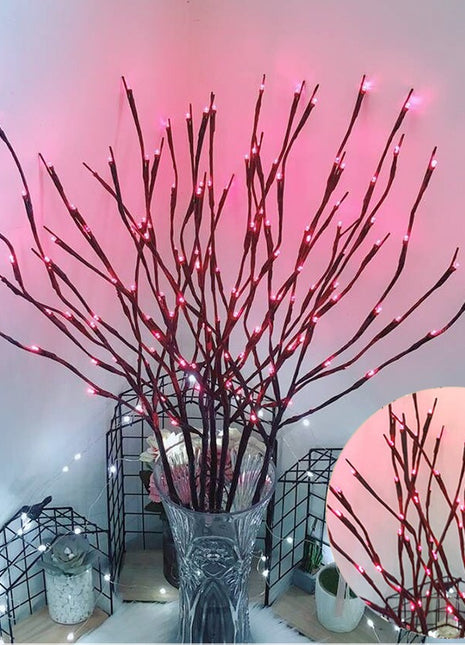 Realistic LED Branch Lights Battery Operated Artificial Little Twig 2 Pack