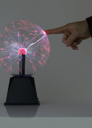 Plasma Ball Battery Operated Globe Lamp - Responds To Touch & Sound