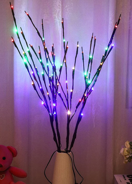 Realistic LED Branch Lights Battery Operated Artificial Little Twig 2 Pack
