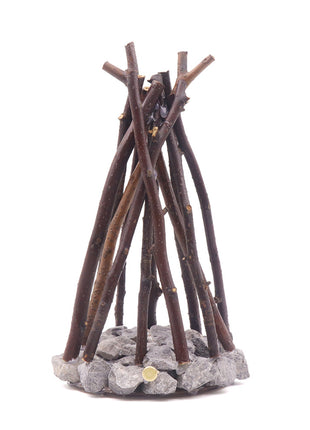Retro Stone & Branch Campfire Night Light