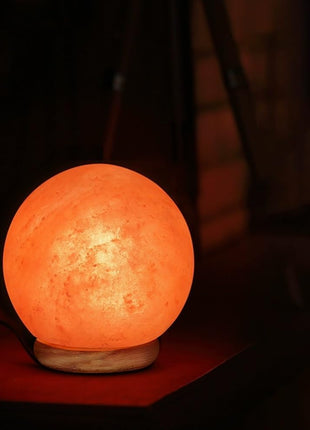 Himalayan Spherical Salt Lamp with Dimmer Switch