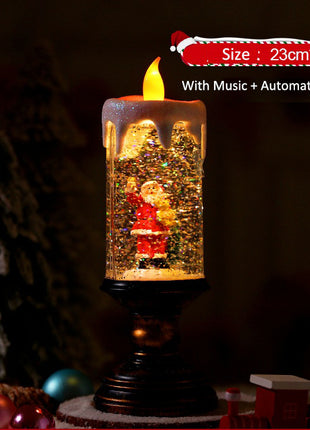 LED Christmas Candle Holders For Home Decor Flameless Candle Lights Christmas Decorations