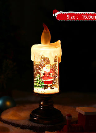 LED Christmas Candle Holders For Home Decor Flameless Candle Lights Christmas Decorations