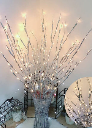 Realistic LED Branch Lights Battery Operated Artificial Little Twig 2 Pack