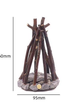 Retro Stone & Branch Campfire Night Light