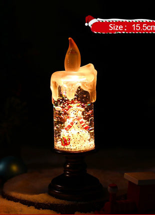 LED Christmas Candle Holders For Home Decor Flameless Candle Lights Christmas Decorations
