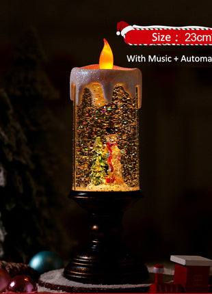 LED Christmas Candle Holders For Home Decor Flameless Candle Lights Christmas Decorations