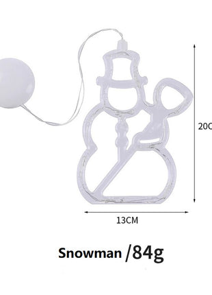 Christmas Window Hanging Lights LED Battery-Operated with Suction Cup