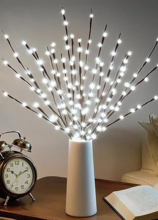 Realistic LED Branch Lights Battery Operated Artificial Little Twig 2 Pack