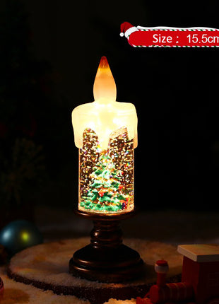 LED Christmas Candle Holders For Home Decor Flameless Candle Lights Christmas Decorations